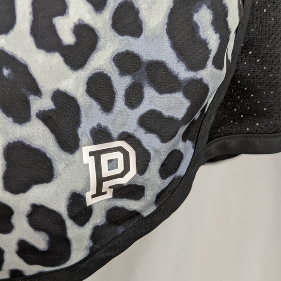 PINK EUC track jacket shorts snow leopard XS black - Picture 11 of 16